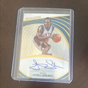 Latrell Sprewell Knicks Autographed Basketball Card